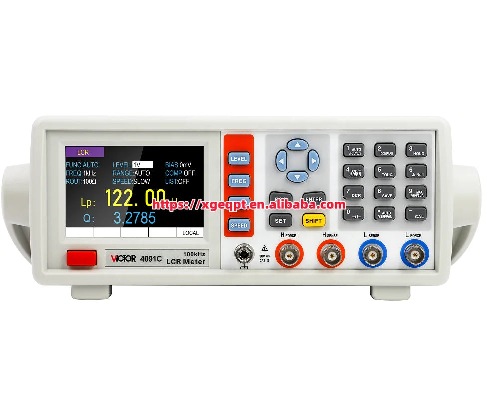 VICTOR 4091C Digital Bench Top LCR Meter 10 Hz -100 KHz Bandwidth Frequency Adjustable 10 ~ 2000 mv   ytdi