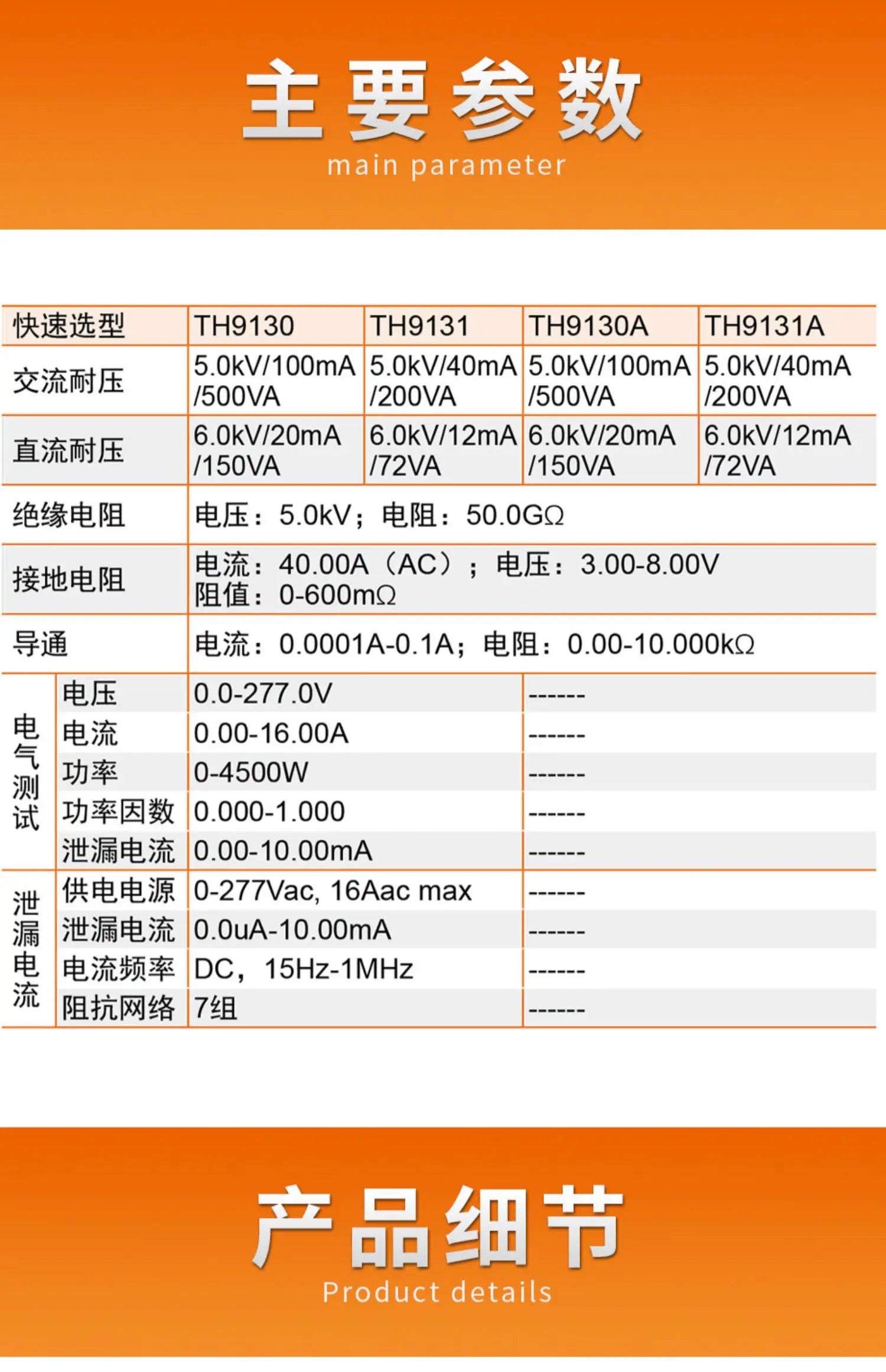 Tonghui TH9130 TH9130A TH9131 TH9131A Multifunctional Safety Comprehensive Tester  ytdi