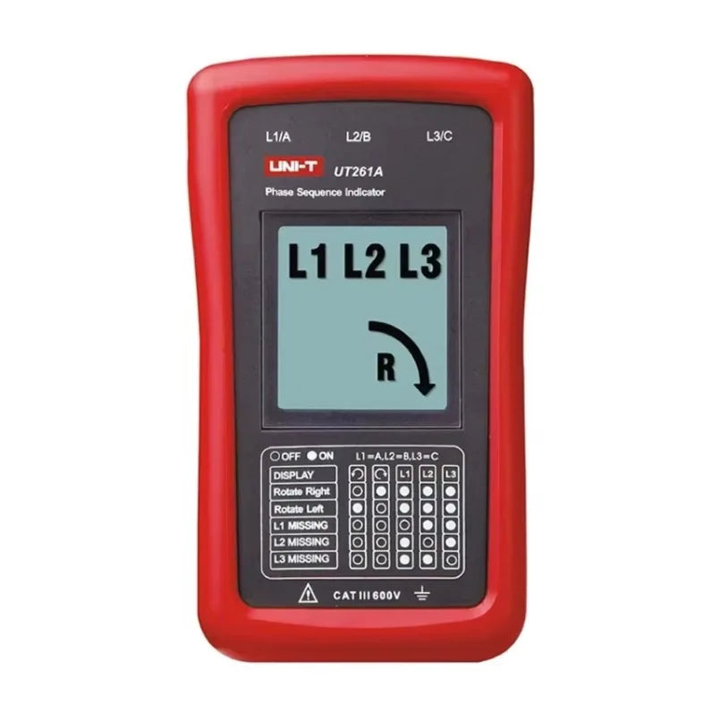 UNI-T UT261A Phase Sequence Motor Rotation Indicator Missing Phase Indication 3-Phase Power AC Voltage 40~700V UT261A lexso