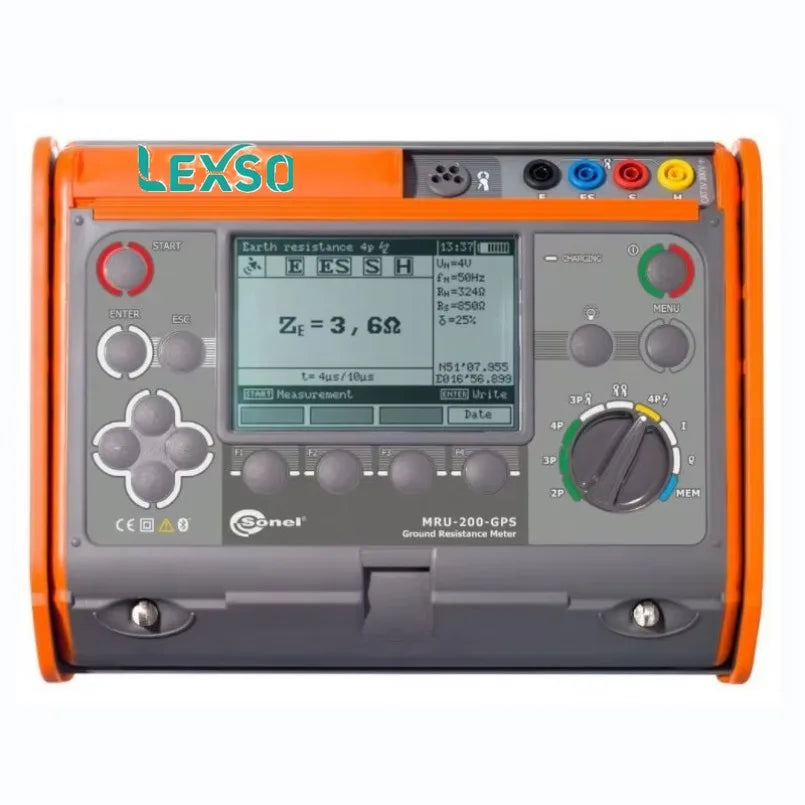 Sonel MRU-200-GPS Earthing Resistance Soil Resistivity Meter 0V-100V Interference Voltage -10C +50C Measuring Instruments  lexso