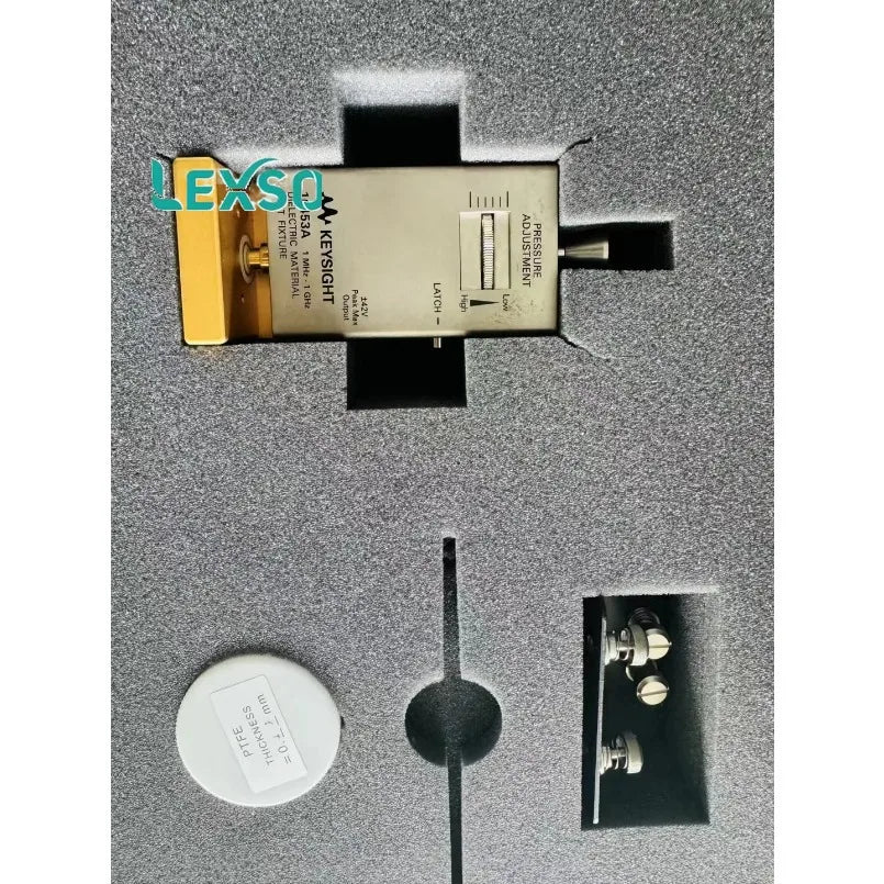 KEYSIGHT 16453A Dielectric Material Test Fixture 1 MHz to 1 GHz Thickness 0.3 mm to 3 mm Diameter 15 mm    lexso
