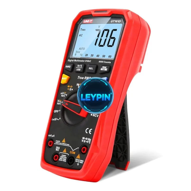 UNI-T UT161D Multimeter Kit 1000V AC/DC Volt Ohm Capacitor Tester Frequency Meter True RMS 6000 Counts    lexso