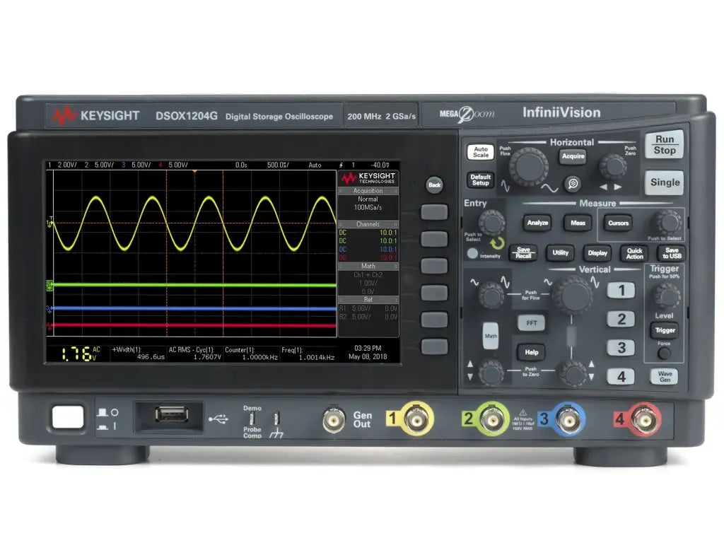 Keysight DSOX1204G 70 MHz 4-Channel Digital Oscilloscope with 20 MHz Function Generator   ytdi