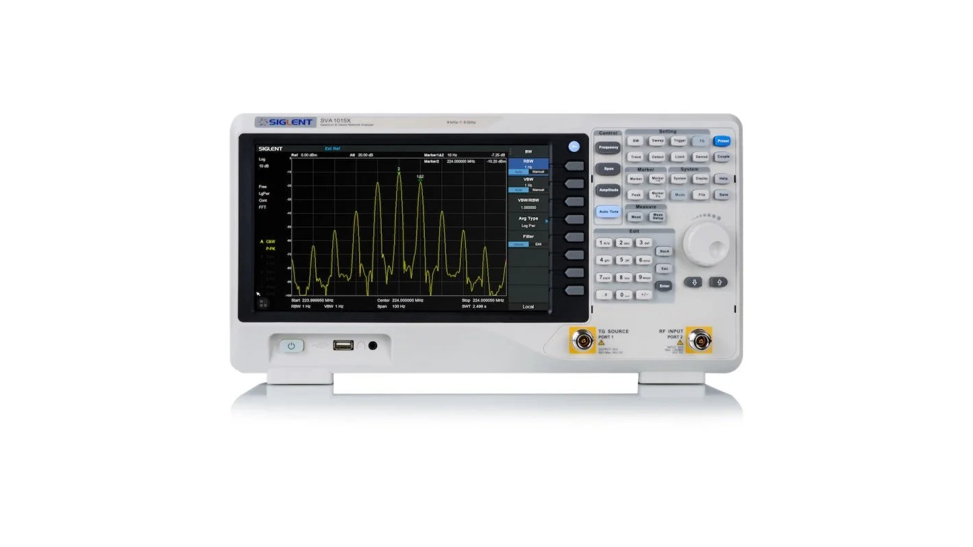Siglent SVA1015X Spectrum & Vector Network Analyzer, 9 kHz to 1.5 GHz with Tracking Generator