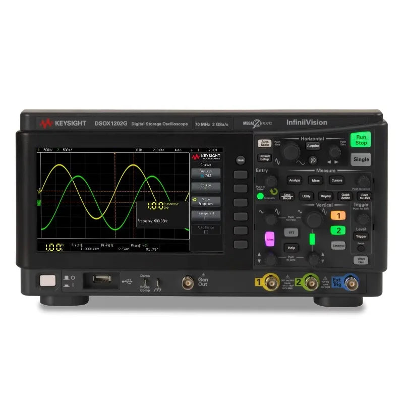 Keysight DSOX1202G 70/100/200 MHz Oscilloscope with 2 Analog Channels and Built-in Waveform Generator lexso