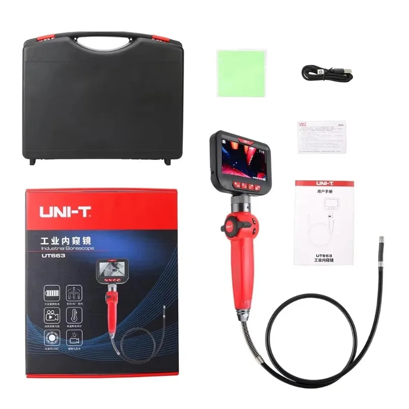 UNI-T UT663 Industrial Endoscopes Waterproof Car Repair Pipeline Detection Camera LED lexso