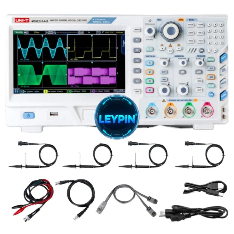 UNI-T MSO2104-S 100MHz Digital Oscilloscope with 4 16Ch MSO and Signal Generator OEM Customizable for Test Instrument     lexso