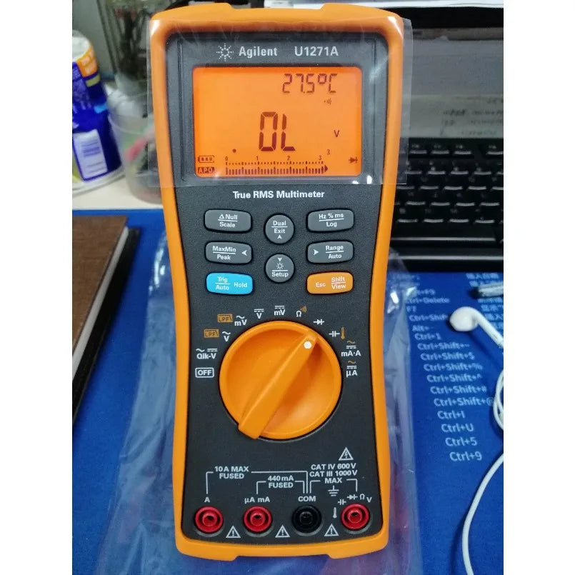 KEYSIGHT AGILENT U1271A Digital Multimeter LCD VDC: 300m/3/30/300/1000V True RMS     ytdi