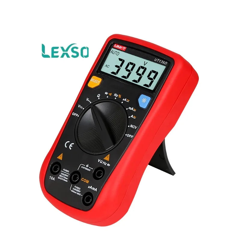 UNI-T UT136D 3999 Count Handheld LCD Digital Multimeter AC DC Voltage Voltmeter Ohm Voltage Tester Meter Multimetro    ytdi