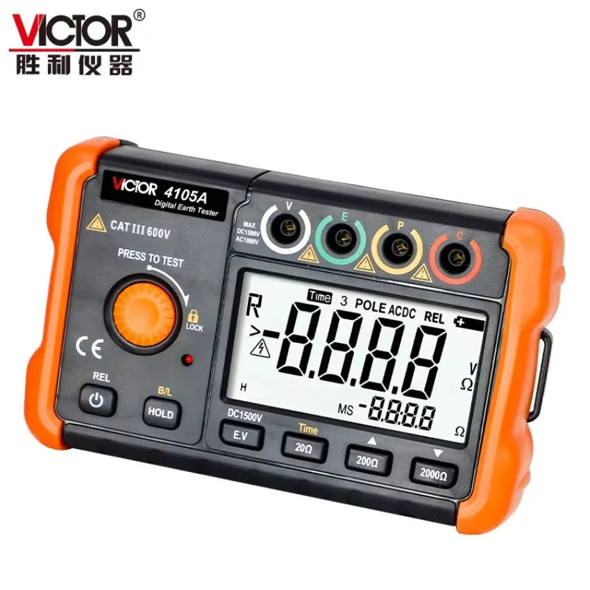 VICTOR 4105A Groundin Resistance Tester Digital Earth Tester  Insulation Resistance Meter   ytdi