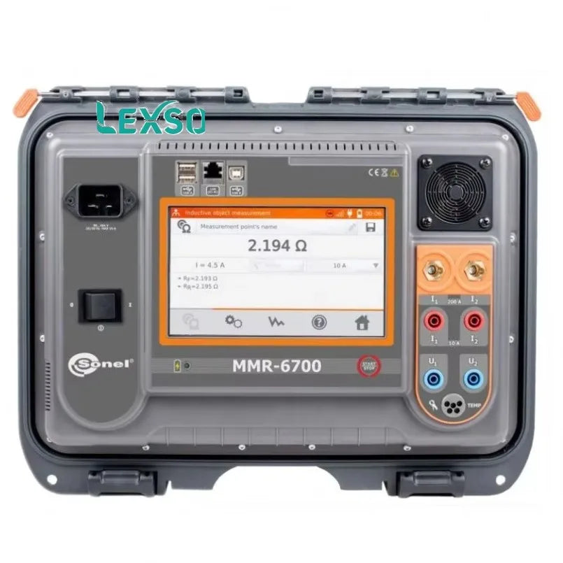 Sonel MMR-6700 Microohmmeter with 100-265V Mains Supply 800x480 Display 3.5h Battery Charging   lexso