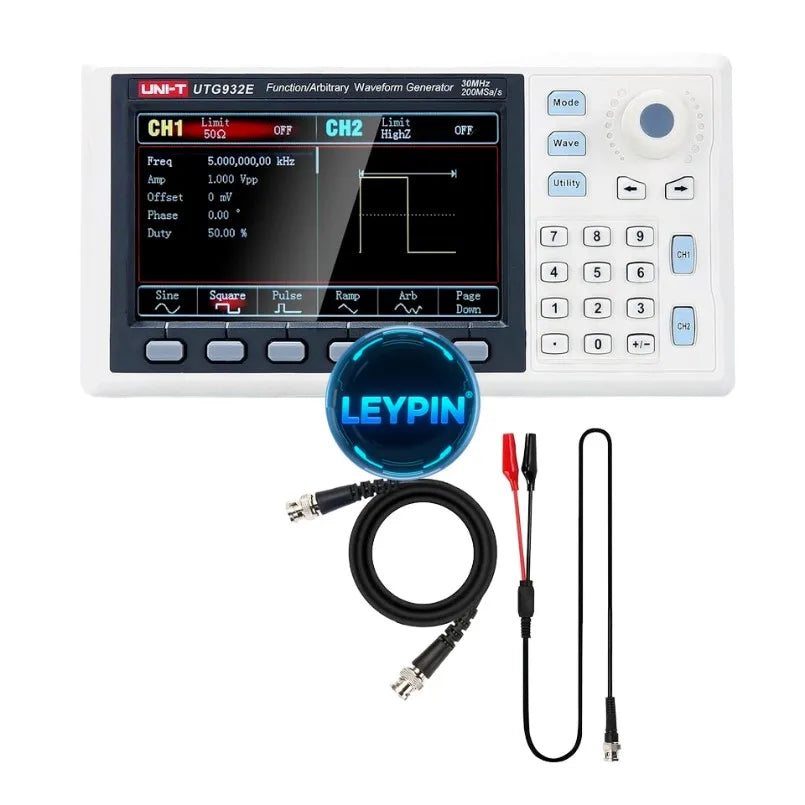 UNI T UTG932E 30MHz Dual-Channel Signal Generator 200MSa/s 14 Bits Frequency Meter Arbitrary Waveform Function  lexso
