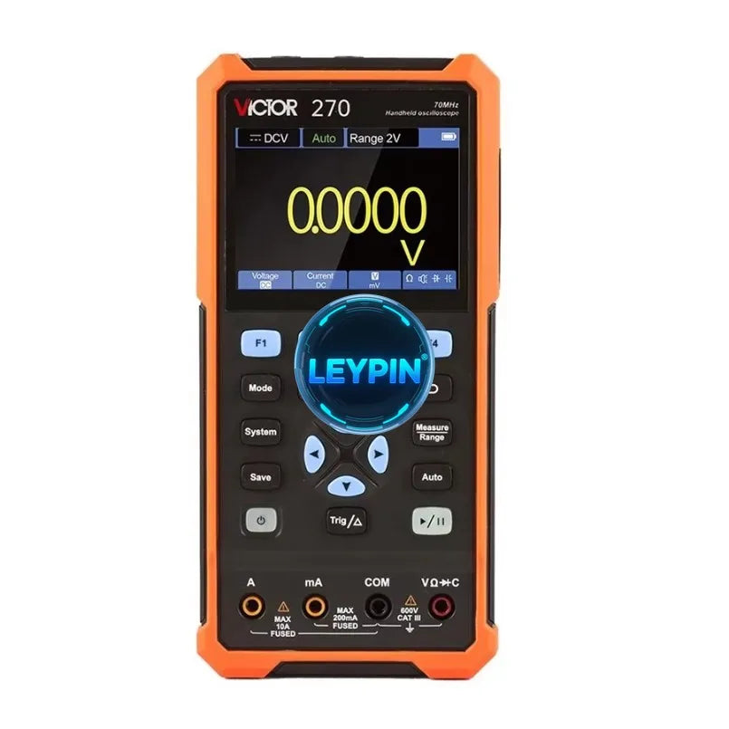 VICTOR 270 Handheld Oscilloscope and Multimeter 2 in 1Function 70MHz Dual Channel 4 1/2 Display 250M Sa/s    ytdi
