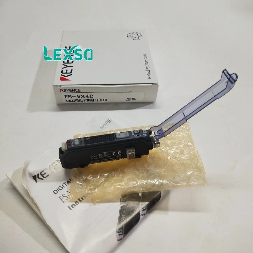 FS-V34C NPN Output Fiber Amplifier M8 Connector Expansion Unit Digital Fiber Optic Sensor lexso