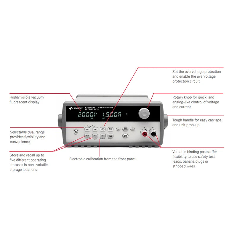 Keysight E3640A 30 W Power Supply 8 V 3 a or 20 V 1.5 a