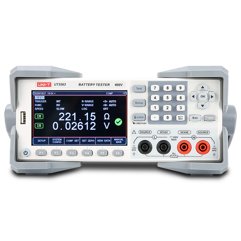 UNI-T UT3562 UT3563 High Precision Battery Internal Resistance Tester 0.01mV~100V/400V 0.1μΩ~3.2000kΩ Voltage Test Instrument