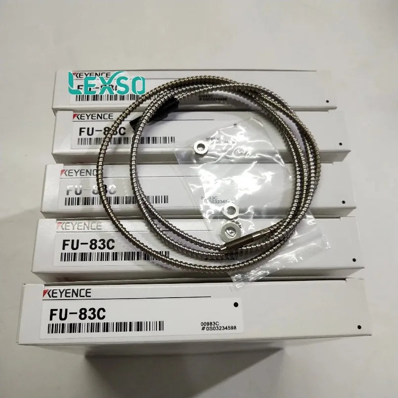 Keyence FU-83C Fiber Optic Sensor with Reflective Bending Radius R25mm Rugged Stainless Steel Original lexso