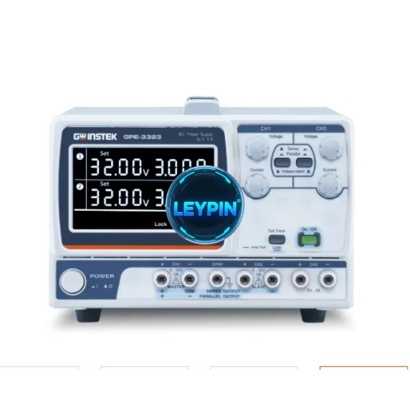GW Instek GPE-3323C Triple Output DC Power Supply, 195W, Programmable, Linear, 0-30V/0-3A X2, 0-5V/0-3A X1     lexso