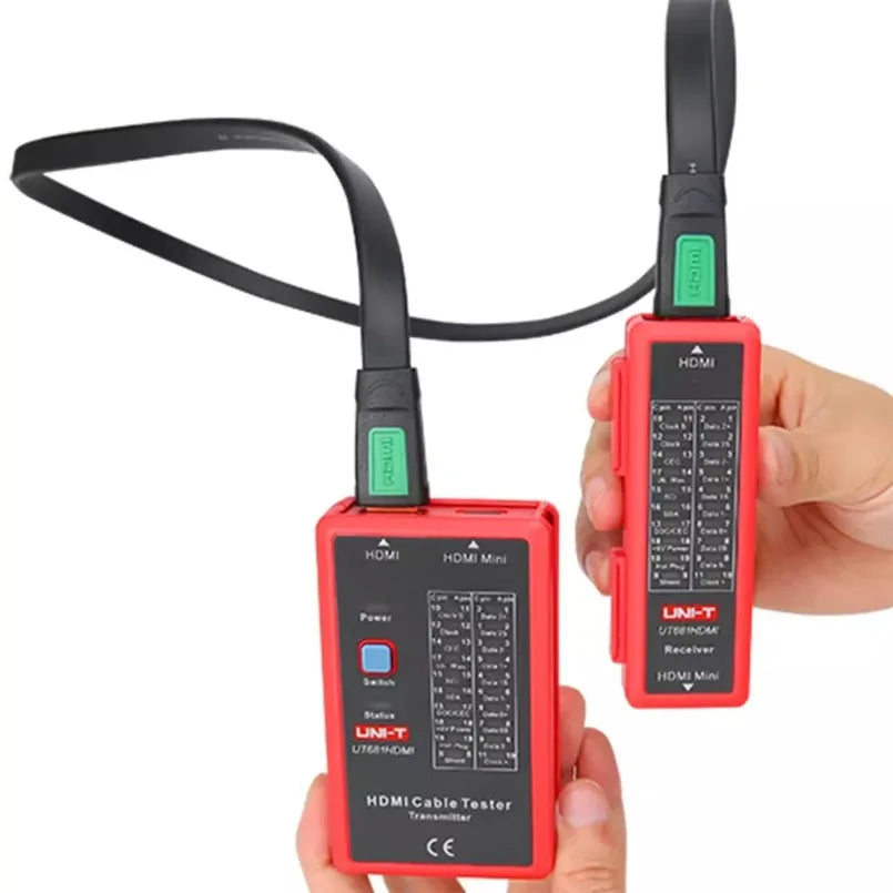 UT681L Accurate HD-MI Cable Tester Tracker LAN Auto Network LED Tester Ethernet Telephone CHN HD-MI Electrician Repair Tool lexso