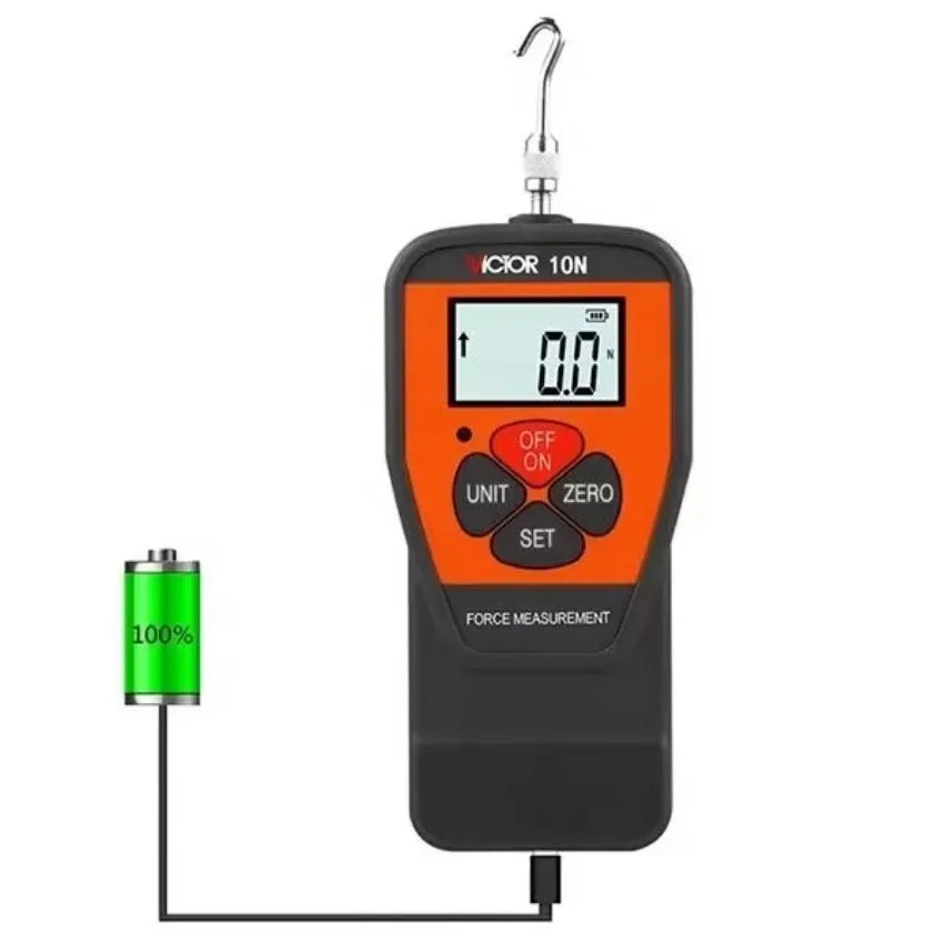 VICTOR 10N 2.2LB Digital Force Gauge Equipment Portable Meter High Precision Push Pull Force Tester Split Dynamometer LS   ytdi