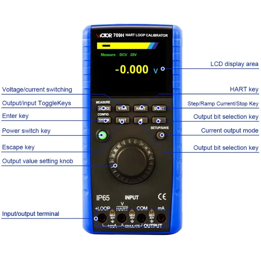 VICTOR VC 709H Max Voltage 30V Power Consumption About 360mA/5V Storage Humidity 90%RH Loop Calibrator LS   ytdi