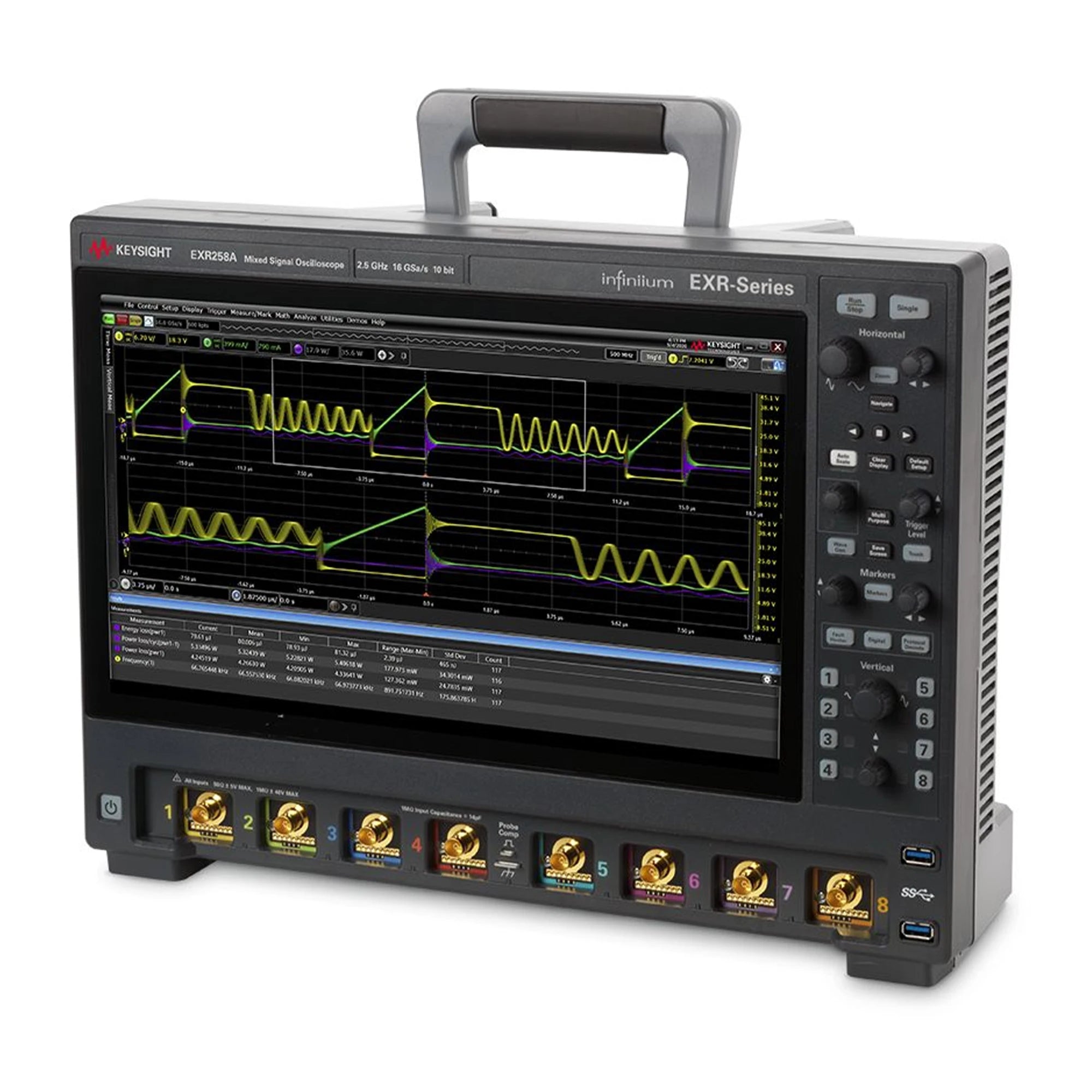 Keysight EXR258A Infiniium EXR Series Oscilloscope: 2.5 GHz, 8 Channels Maximum Memory Depth 1.6 Gpts