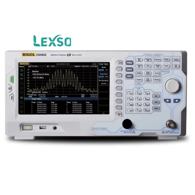 RIGOL DSA832 Digital Spectrum Analyzer 9 KHz to 3.2 GHz, High-Resolution Portable RF & Microwave Testing Instrument lexso