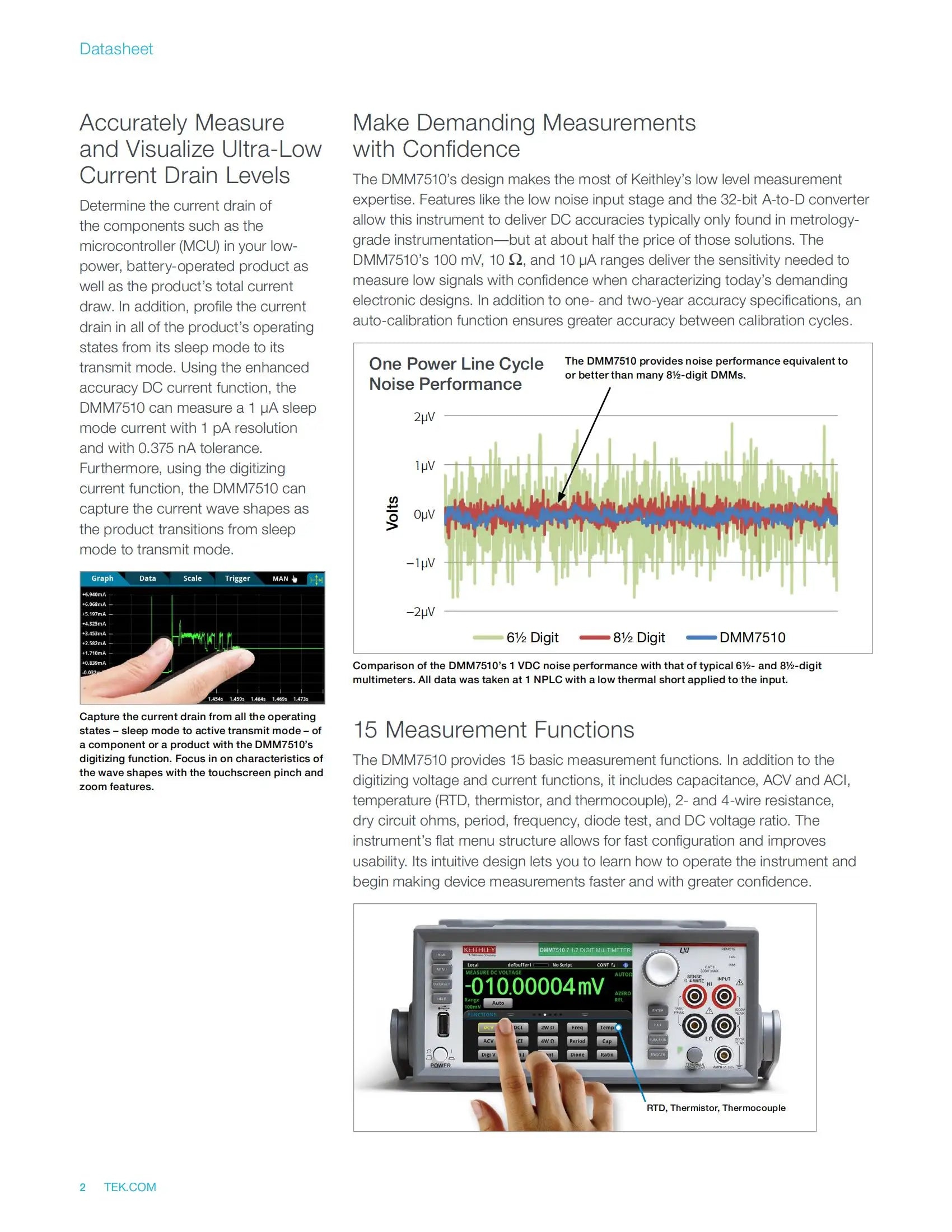 Tektronix DMM7510-RACK 7.5 Digit Graphical Sampling Multimeter High Precision Resolution   ytdi