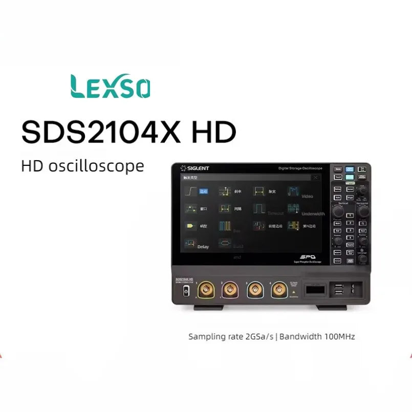 Siglent SDS 2104X HD 2g Sampling Rate Series Digital Oscilloscope With 12-bit High Resolution  lexso