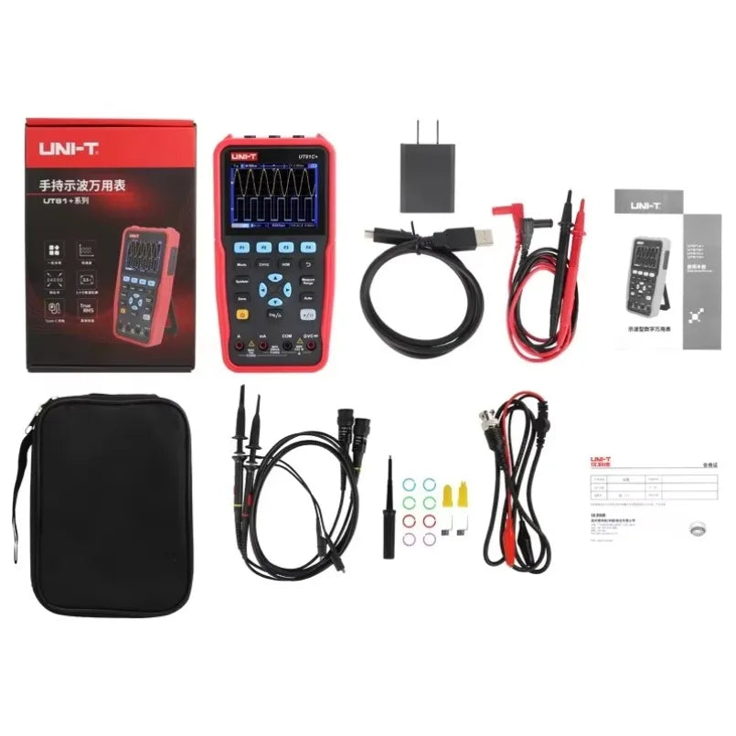 UNI-T UT81A+ Handheld Digital Oscilloscope Transistor Test Multimeter 250MSa/s Sampling Rate 50MHZ Osciloscopio lexso