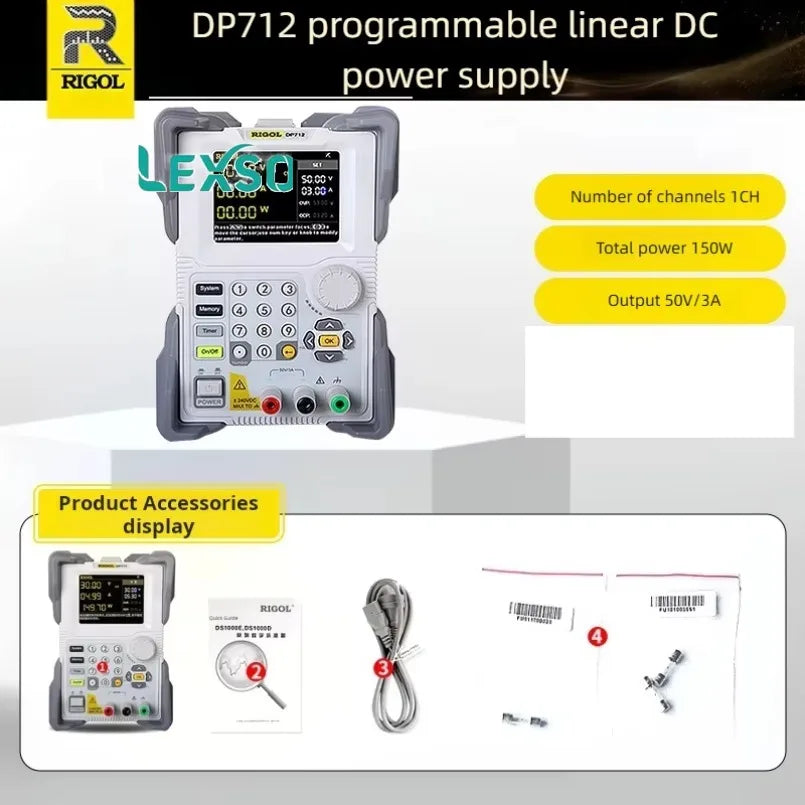High Accuracy Rigol DP711 DP712 Programmable DC Power Supply 50V 3A Linear Regulation Lab  lexso