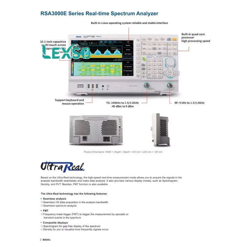 Rigol RSA3030E 3GHz Spectrum Analyzer Built In EMI Pre Test Application Five In One 1.5GHz Testing Equipment  lexso