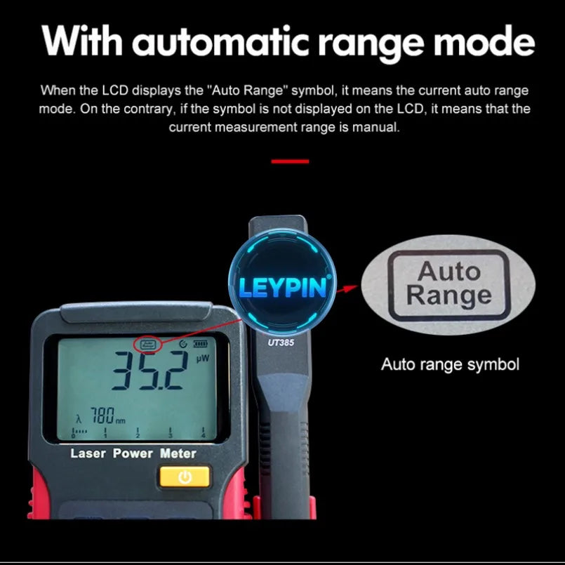 UNI-T Laser Power Meter UT385 Precision Laser Sensor Power Analyzer Laser Power Tester LCD Screen Display     lexso