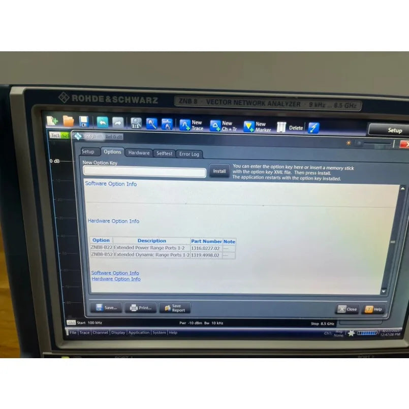 Rohde&Schwarz Vector Network analyzer ZNB8 8.5GHz R&Sznb8  lexso