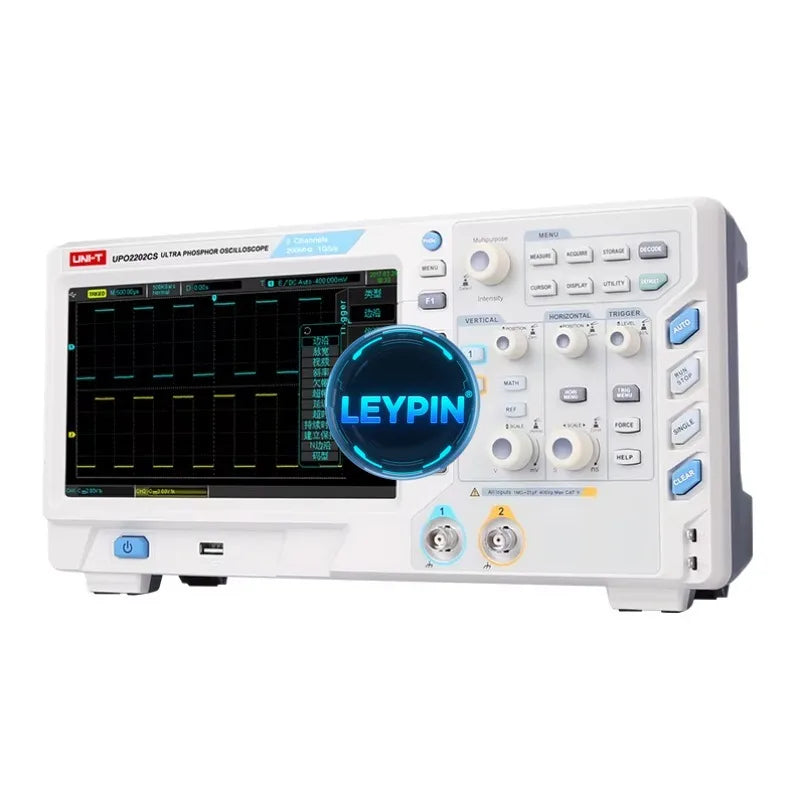 UNI-T UPO2202CS 1GS/s 2CH Powerful Waveform Analysis Function 8 Inch TFT LCD High Stable USB 200MHz Digital Oscilloscope     lexso