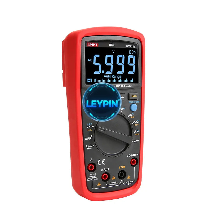 UNI-T UT139S True RMS Digital Multimeters Auto Range NCV Temperature Res Freq with Voltage Current and Capacitance ytdi