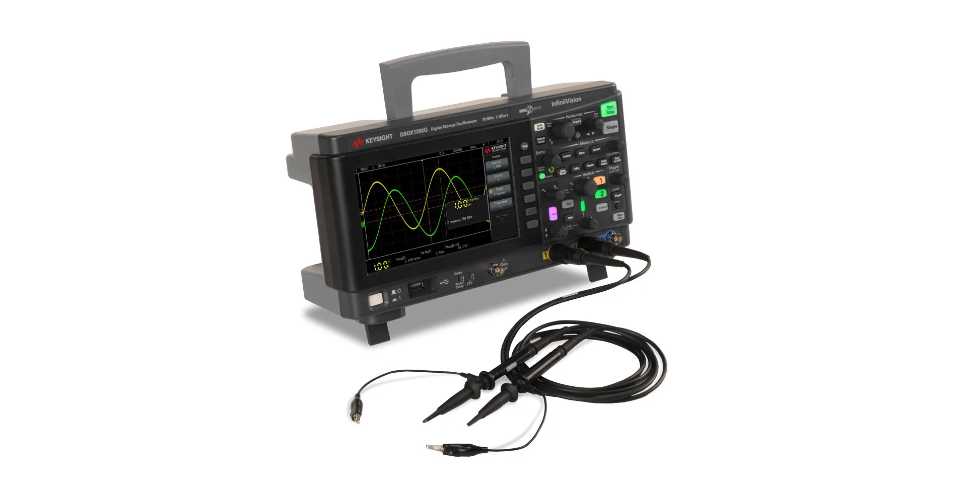 TTLTES  Keysight DSOX1202G  Oscilloscope 70/100/200 MHz 2 Analog Channels with Built-in Waveform Generator