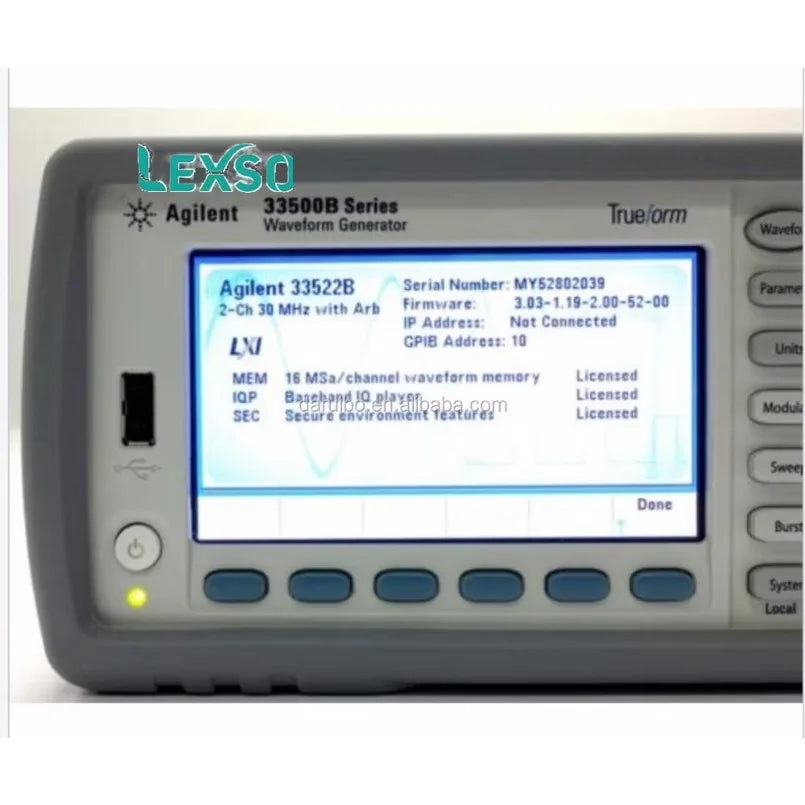 Keysight Used 33522B Waveform Generator, 30 MHz, 2-ch. W. Arb. (Agilent 33522B) lexso
