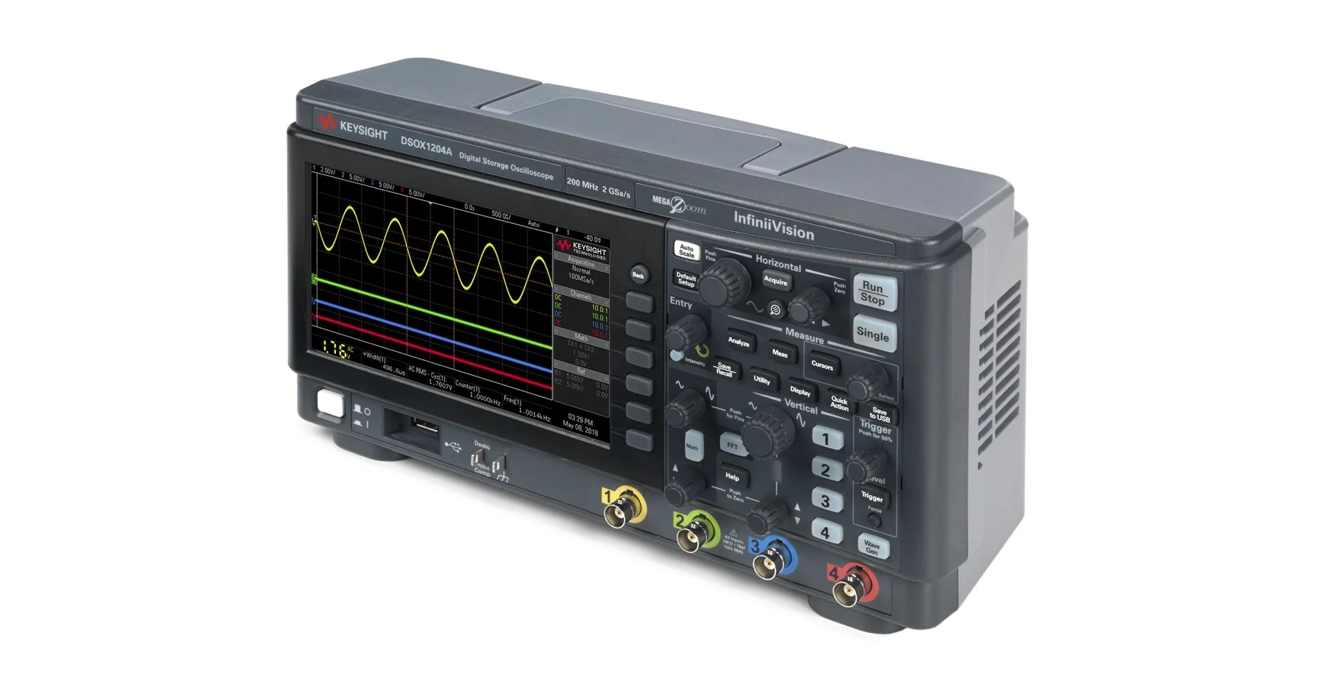 TTLTES Keysight DSOX1204A Oscilloscope with 70/100/200 MHz 4 Analog Channels
