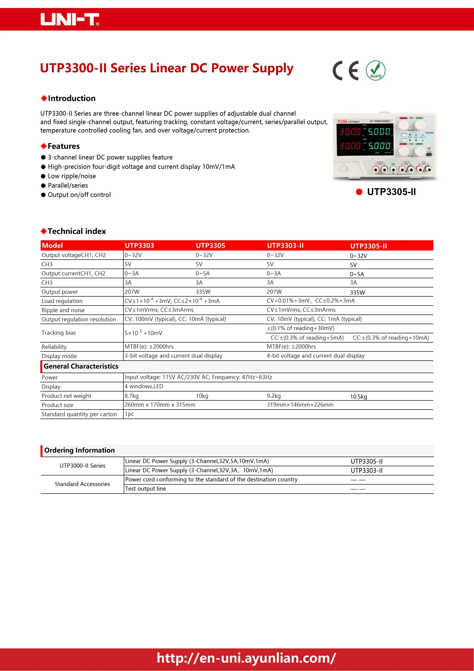UNI-T UTP3305-II DC Power Supply Mobile Phone N Mobile Phone Notebook Power Maintenance 0-5A, 0~30V LS    ytdi