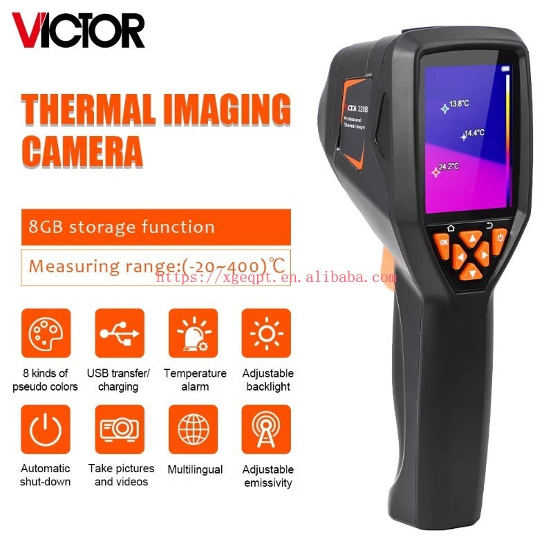 VICTOR 320B Handheld Professional Infrared Thermal Imaging Camera Resolution 256x192 55.6 Field of View   ytdi