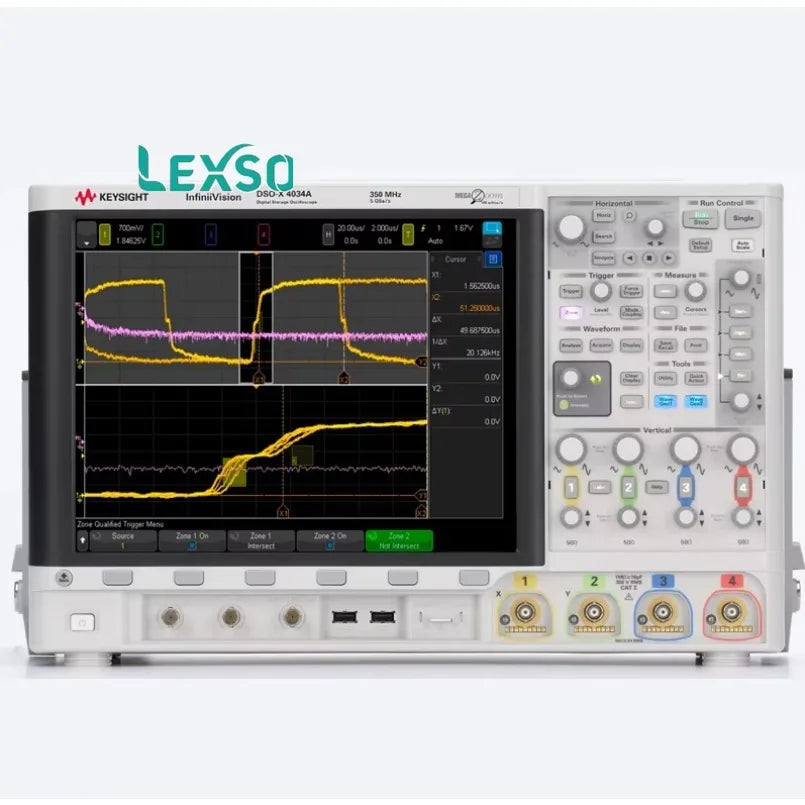 Keysight DSOX4104A Portable 1GHz 4-Channel Oscilloscope 100MHz Bandwidth 5 GSa/s Sample Rate  Oscilloscope Probe  lexso