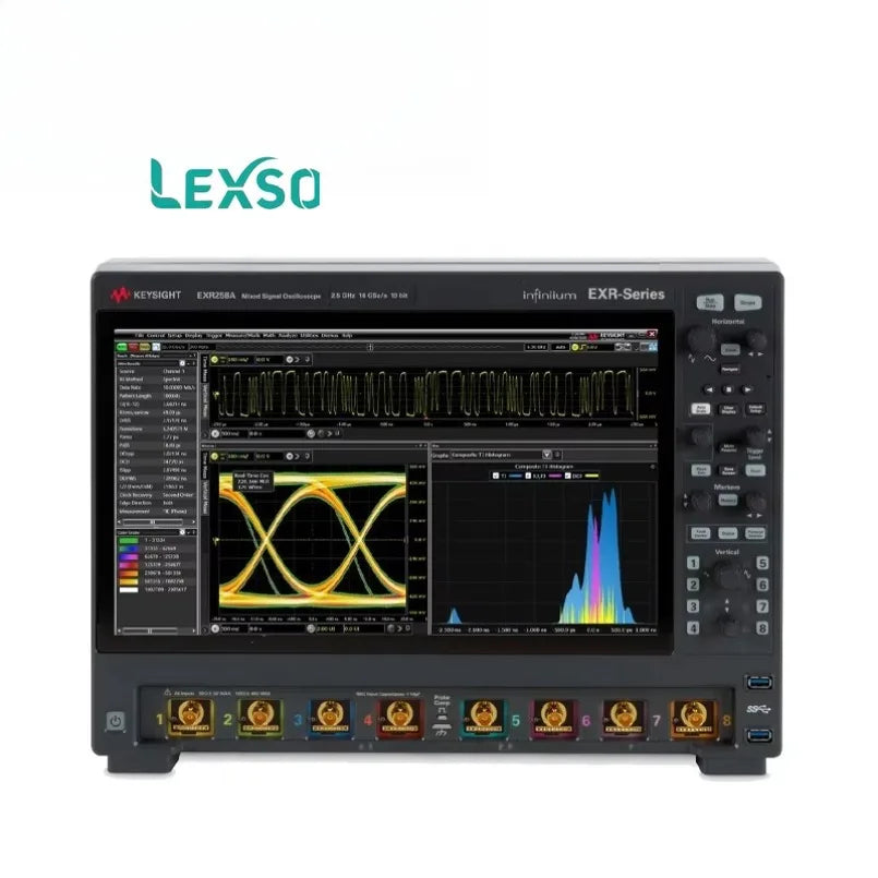 Keysight Infiniium EXR-Series Oscilloscopes 500MHz to 6GHz 8Channels waveform generator/analyzers/DVM/ounter...7-in-1 lexso