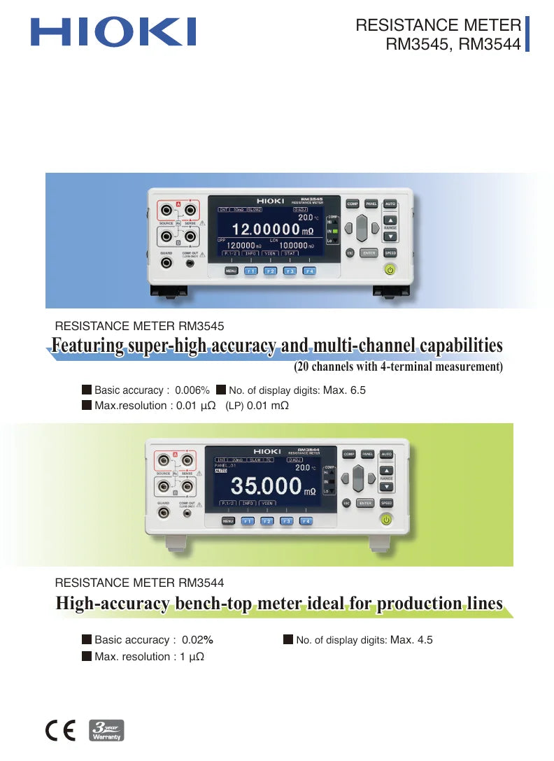 Hioki RM3544 DC Resistance Meter With Temperature Correction    ytdi