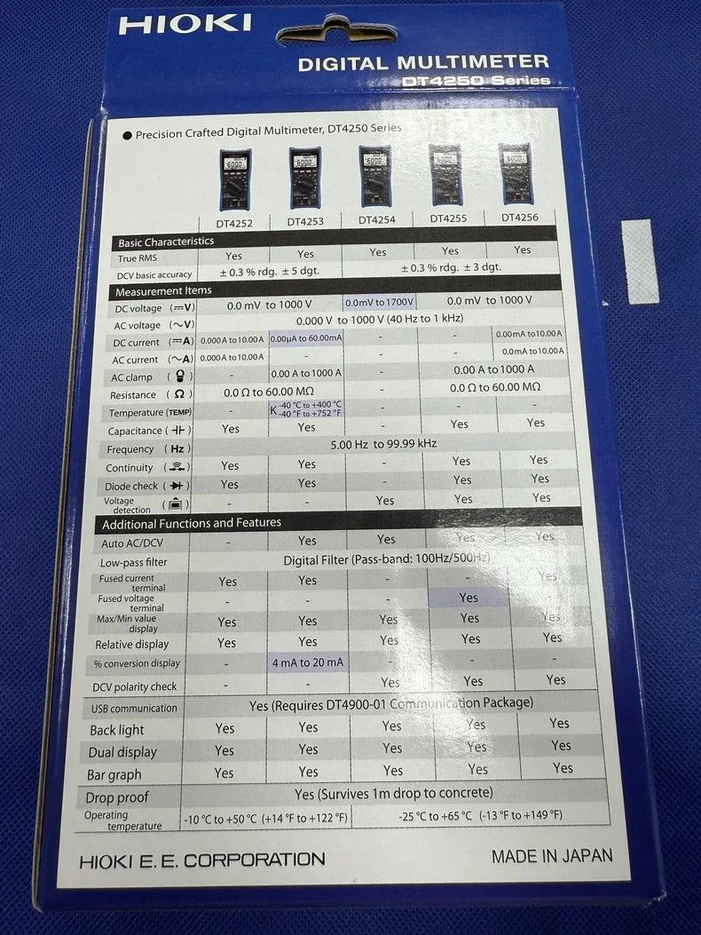 Original Brand New HIOKI DT4256 DT4252 DT4253 DT4254 DT4255 Digital Multimeter Price Consult Us    ytdi