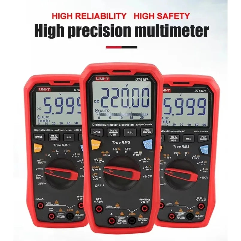 UNI-T UT61E+ Plus Professional Multimeter Analog Digital Electrical Tester with 22000 Counts Ammeter Voltmeter Multi Meter lexso
