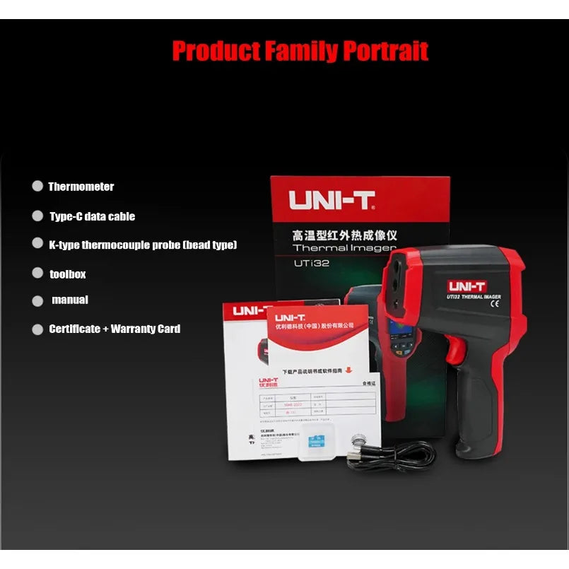 UNI-T UTi32 High Temperature -20~1000 Degrees Celsius Handheld Thermal Imager Motor HVAC High Low Temperature Inspection lexso