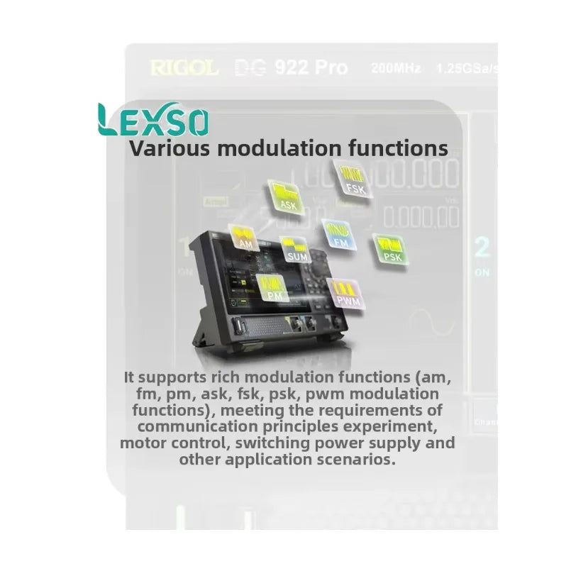 Rigol DG922 Pro Function Generator Features Built-in Waveform Superposition Function With Sequence Function  lexso