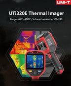 UNI-T UTi320E Thermal Imaging Camera 320 X 240 Pixel Infrared Camera Thermographic Camera Transport Tube Testing 3.5-inch IP54    ytdi