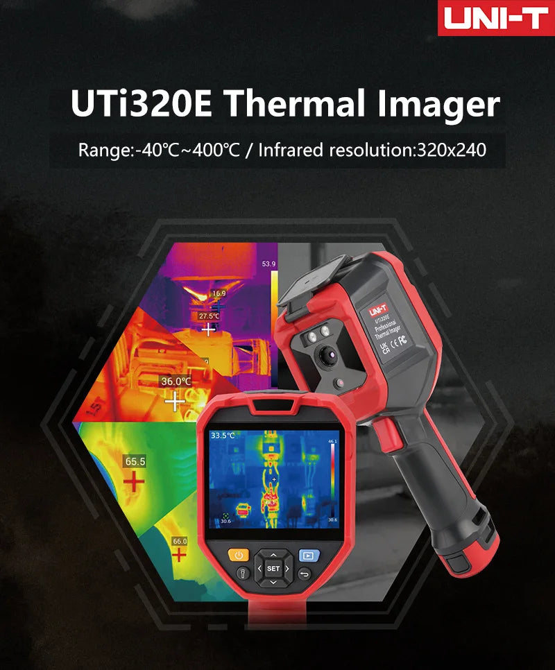 UNI-T UTi320E Thermal Imaging Camera 320 X 240 Pixel Infrared Camera Thermographic Camera Transport Tube Testing 3.5-inch IP54    ytdi